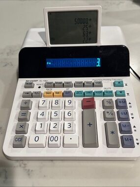 Sharp EL-1901 Desktop paperless Printing Calculator